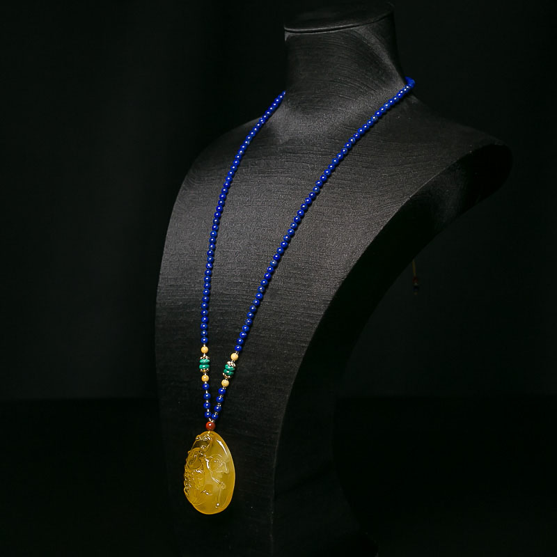 鸡油黄金绞蜜连年有余项链-红掌柜