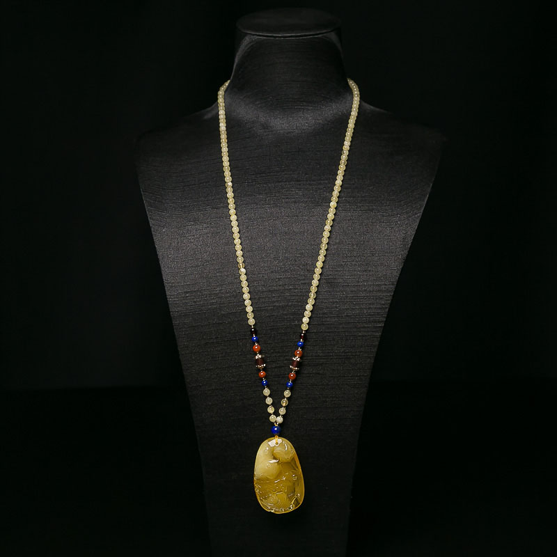 蜜蜡连年有余项链-红掌柜