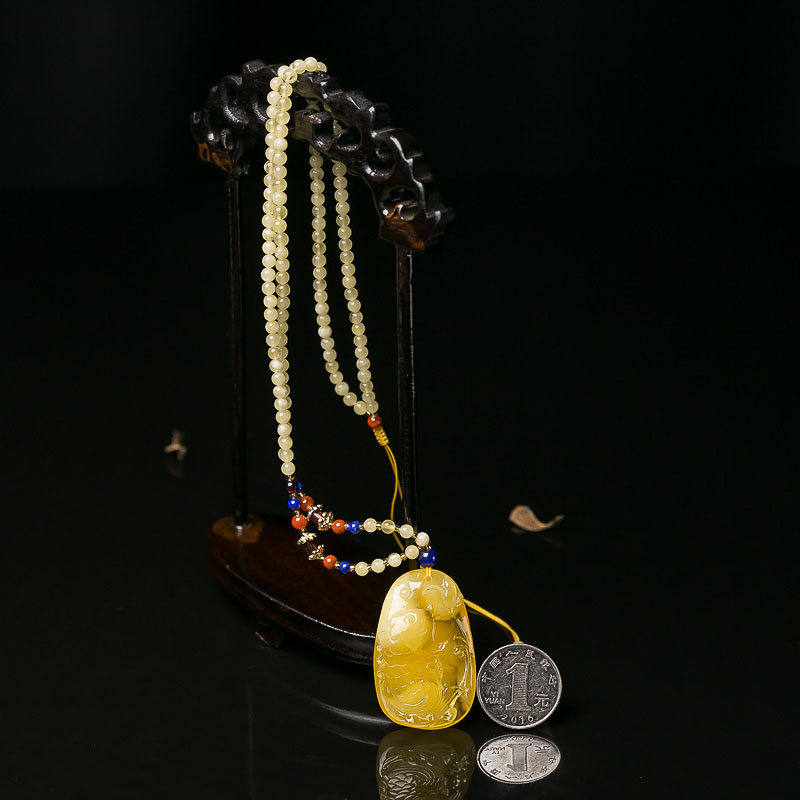 波罗的海天然蜜蜡连年有余项链-红掌柜