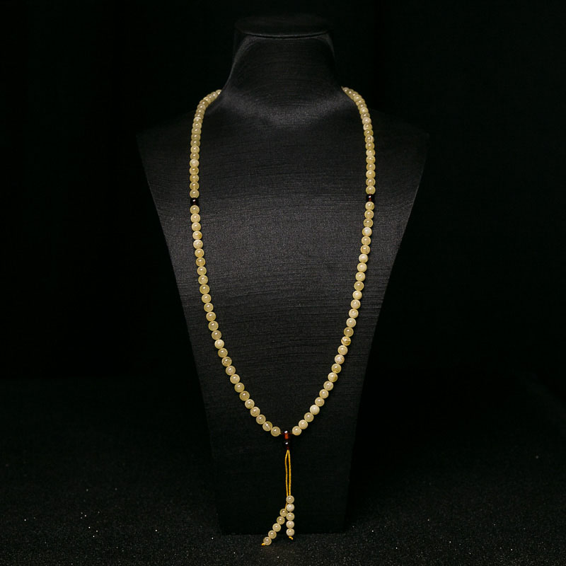 6mm鸡油黄蜜蜡108佛珠-红掌柜