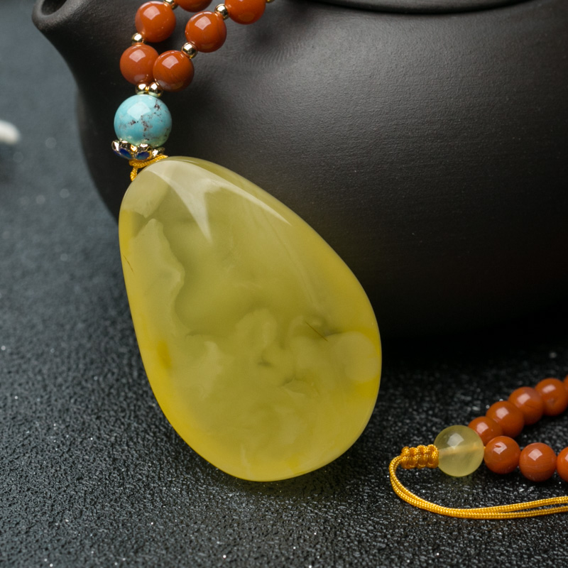 蜜蜡随形项链-红掌柜