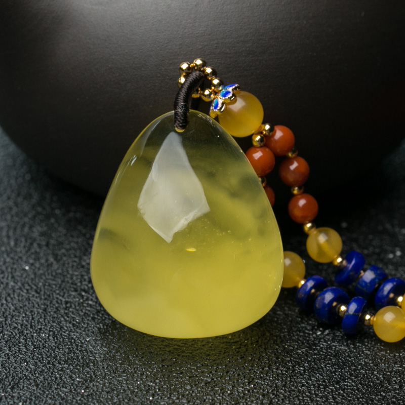 天然金绞蜜随形项链-红掌柜