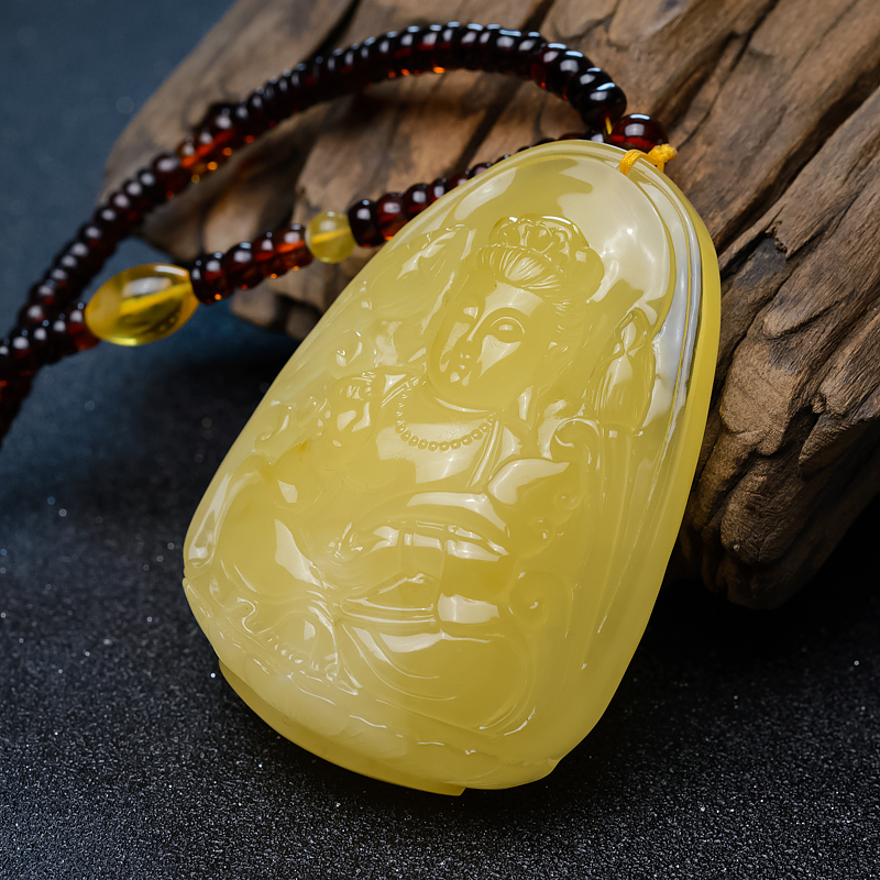 蜜蜡观音项链-红掌柜