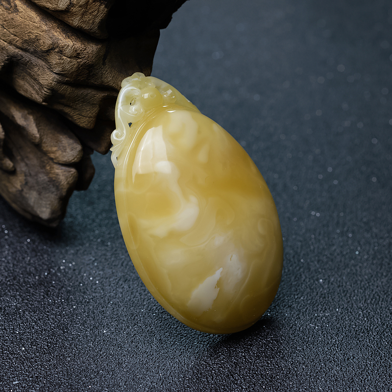 蜜蜡蛋面形-红掌柜