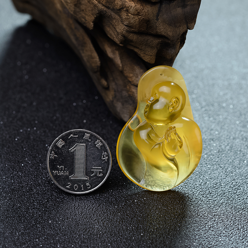 蜜蜡佛吊坠-红掌柜