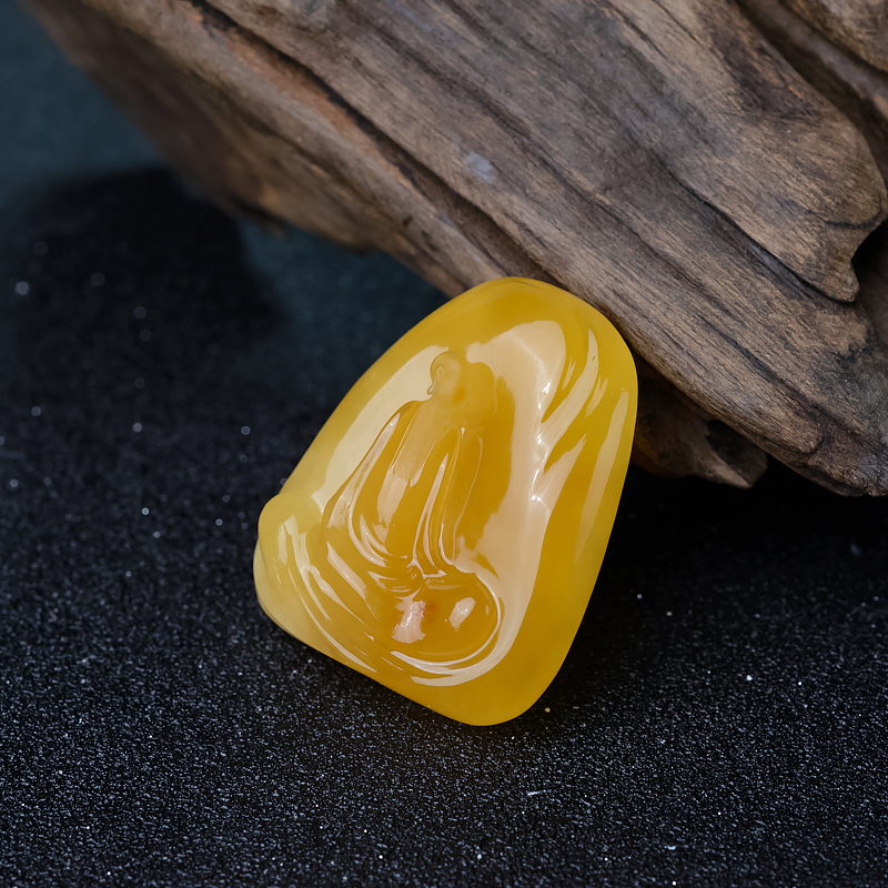 蜜蜡悟道吊坠-红掌柜