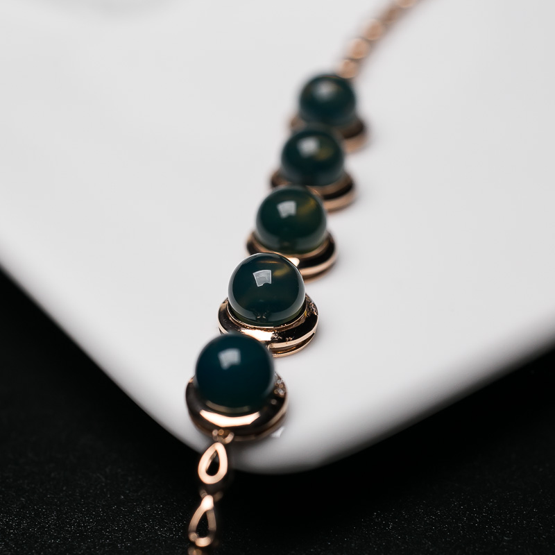 天然蓝珀手链-红掌柜