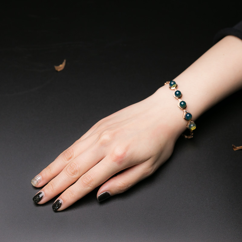 天然多米蓝珀手链-红掌柜