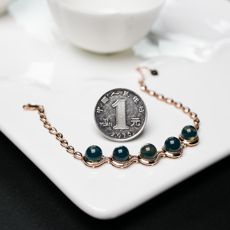 天然多米蓝珀手链-红掌柜