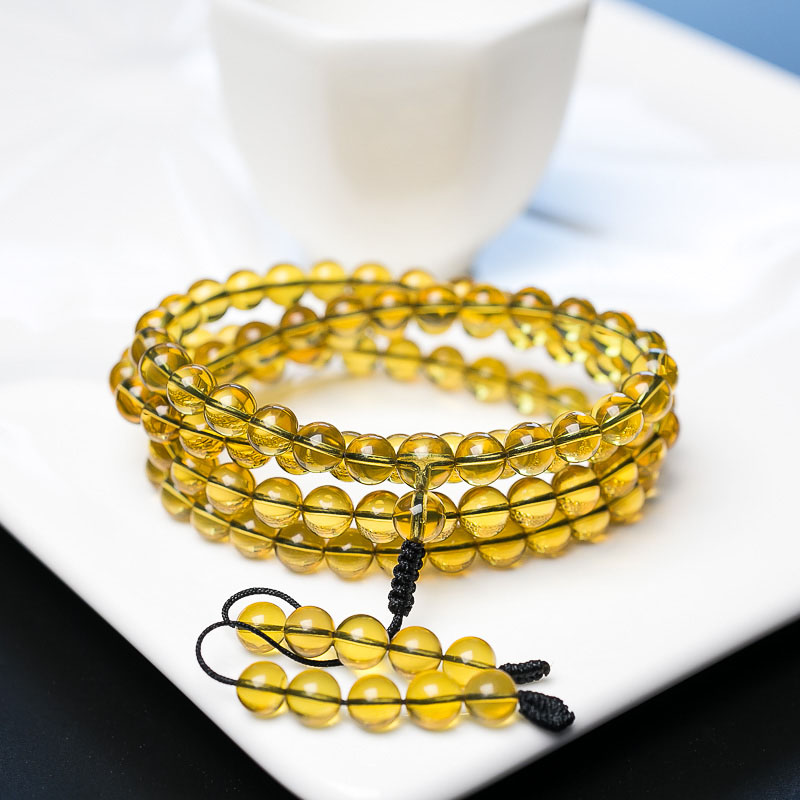 蓝珀佛珠-红掌柜