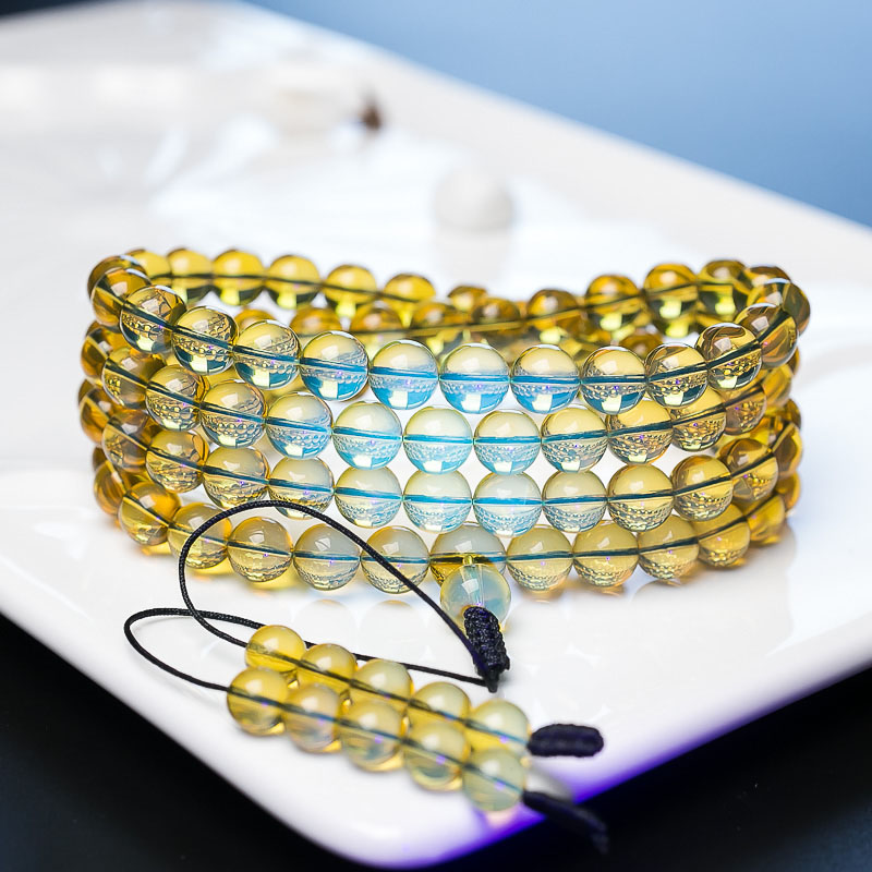 蓝珀佛珠-红掌柜