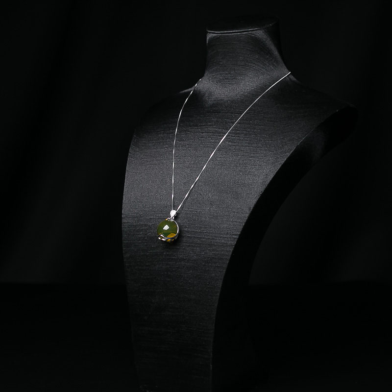 墨西哥蓝珀圆珠项链-红掌柜