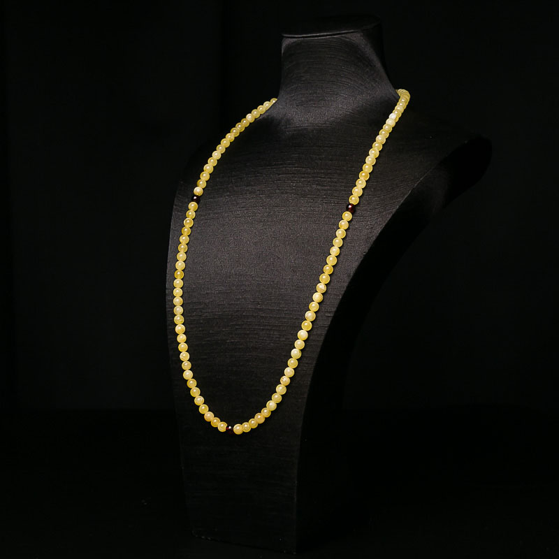 天然鸡油黄蜜蜡108佛珠-红掌柜