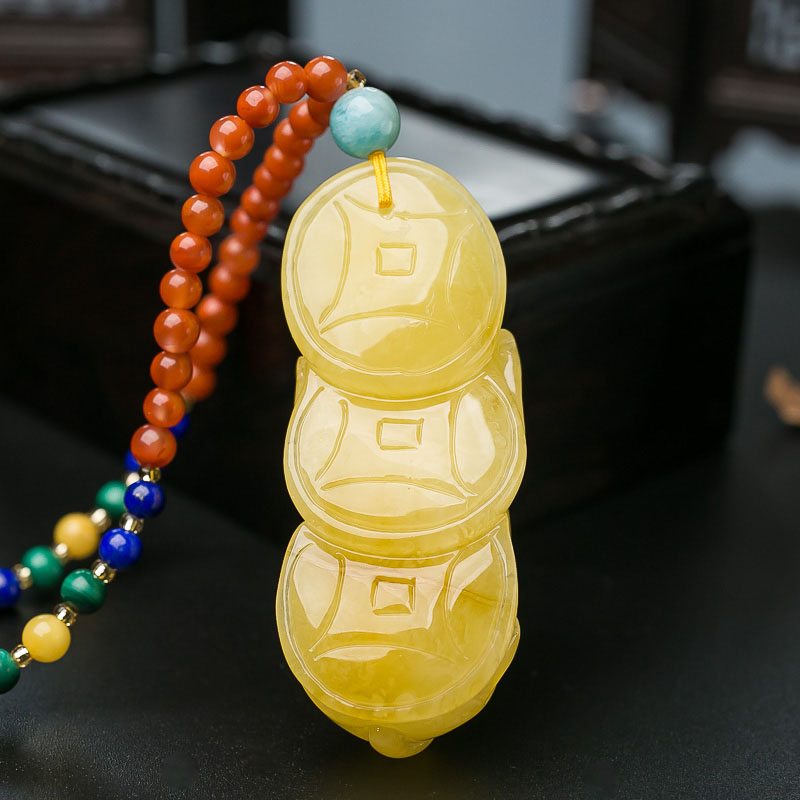 波罗的海天然蜜蜡貔貅项链-红掌柜