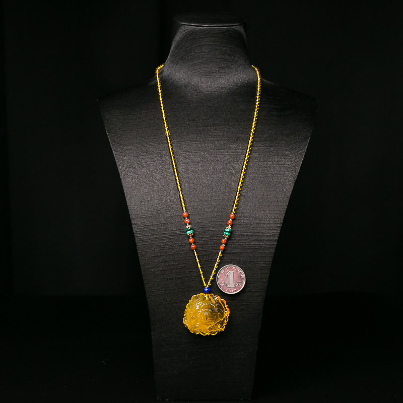 鸡油黄金绞蜜项链-红掌柜