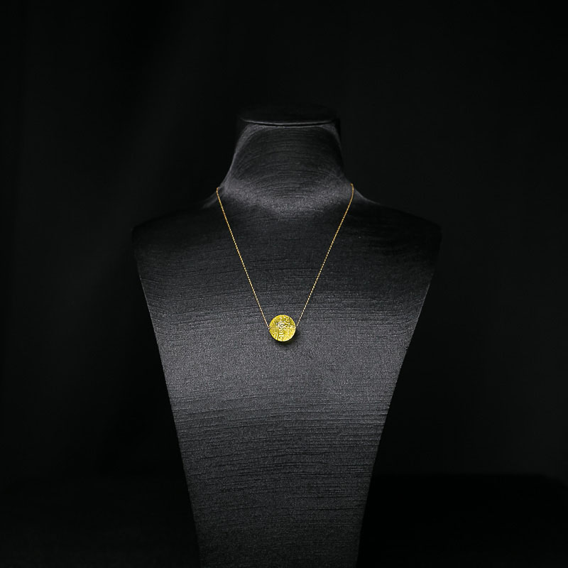 波罗的海天然金珀回纹珠项链-红掌柜