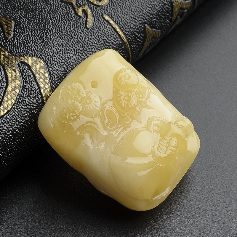 蜜蜡吊坠-红掌柜珠宝