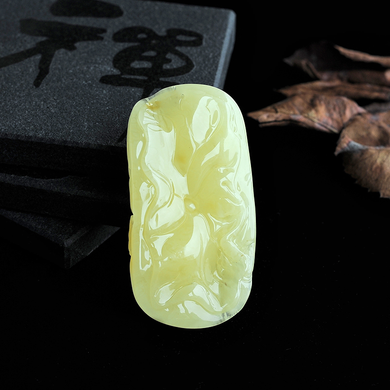 飞龙黄蜜蜡挂坠-红掌柜