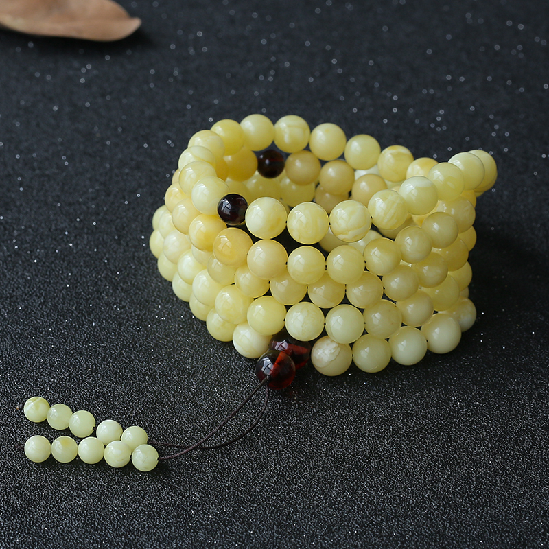 蜜蜡108手串-红掌柜