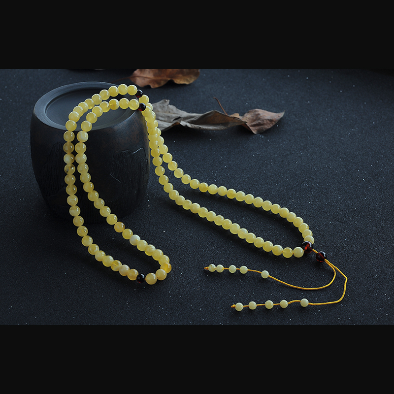 蜜蜡108手串-红掌柜