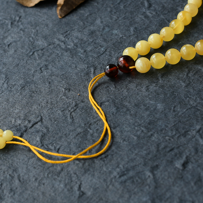 天然蜜蜡佛珠串 - 红掌柜珠宝