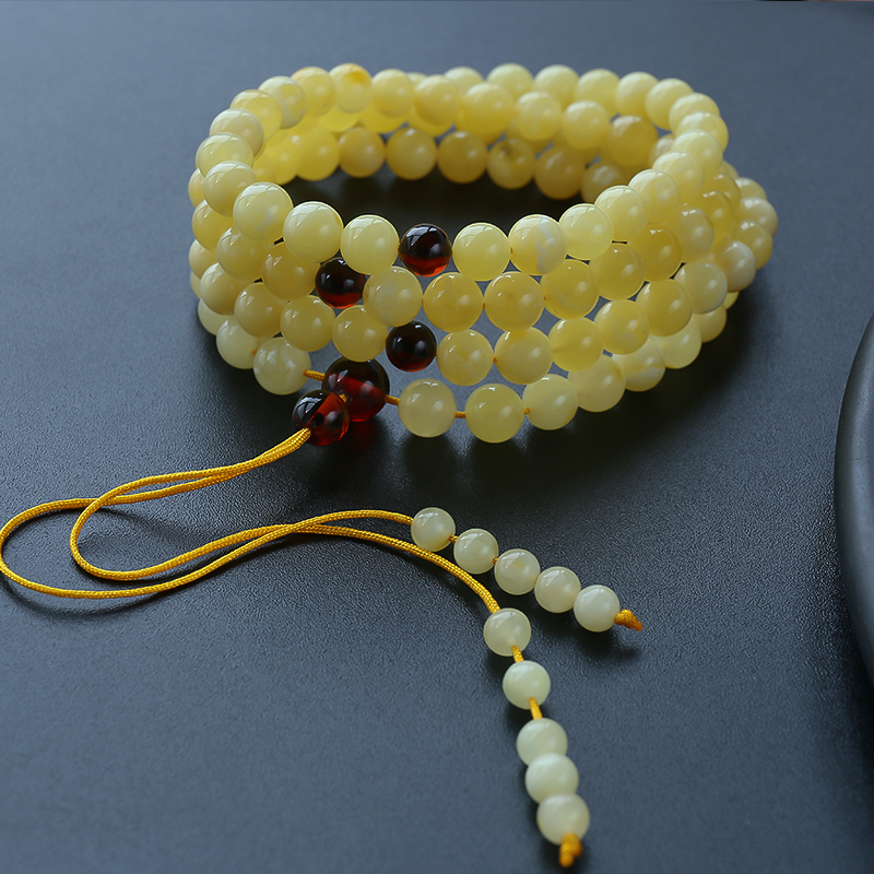 蜜蜡108佛珠-红掌柜