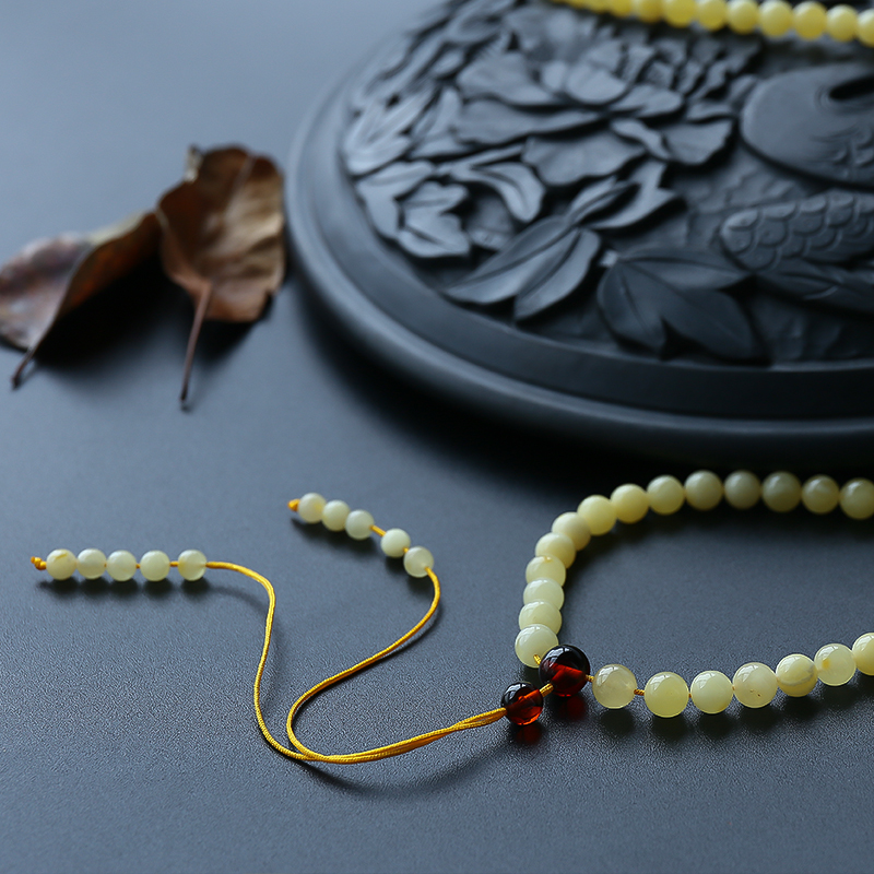 蜜蜡108佛珠-红掌柜