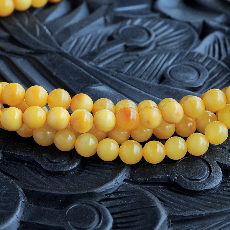 天河石搭配蜜蜡手串-红掌柜