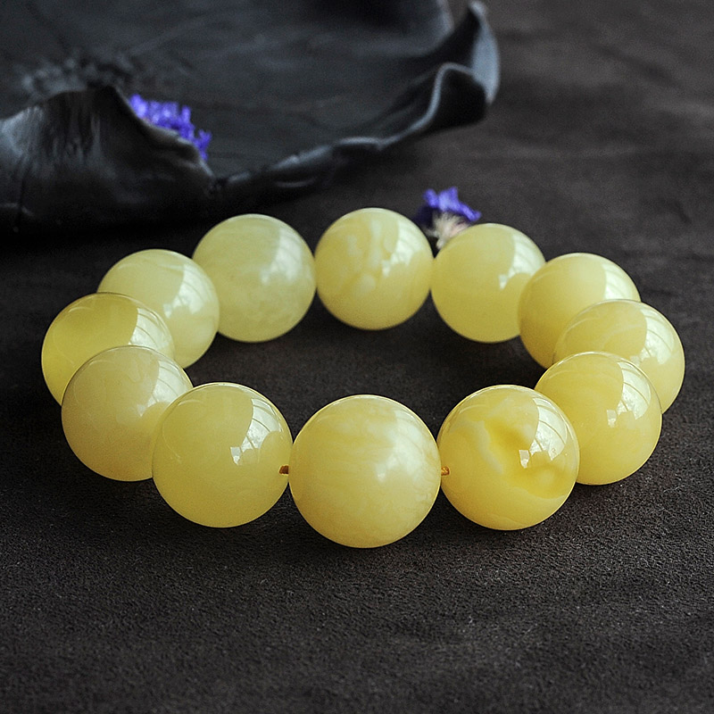 蜜蜡单圈手串-红掌柜