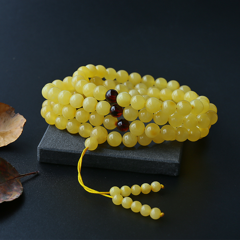 蜜蜡108佛珠-红掌柜