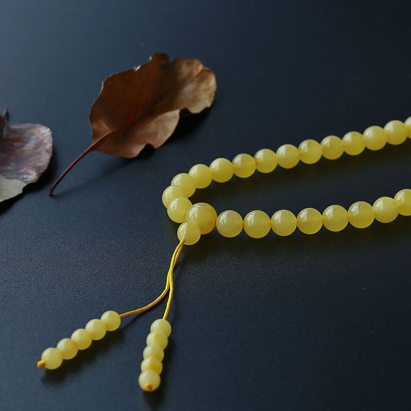 蜜蜡108手串-红掌柜