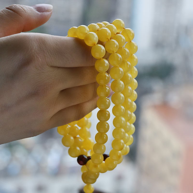 108颗蜜蜡手串-红掌柜