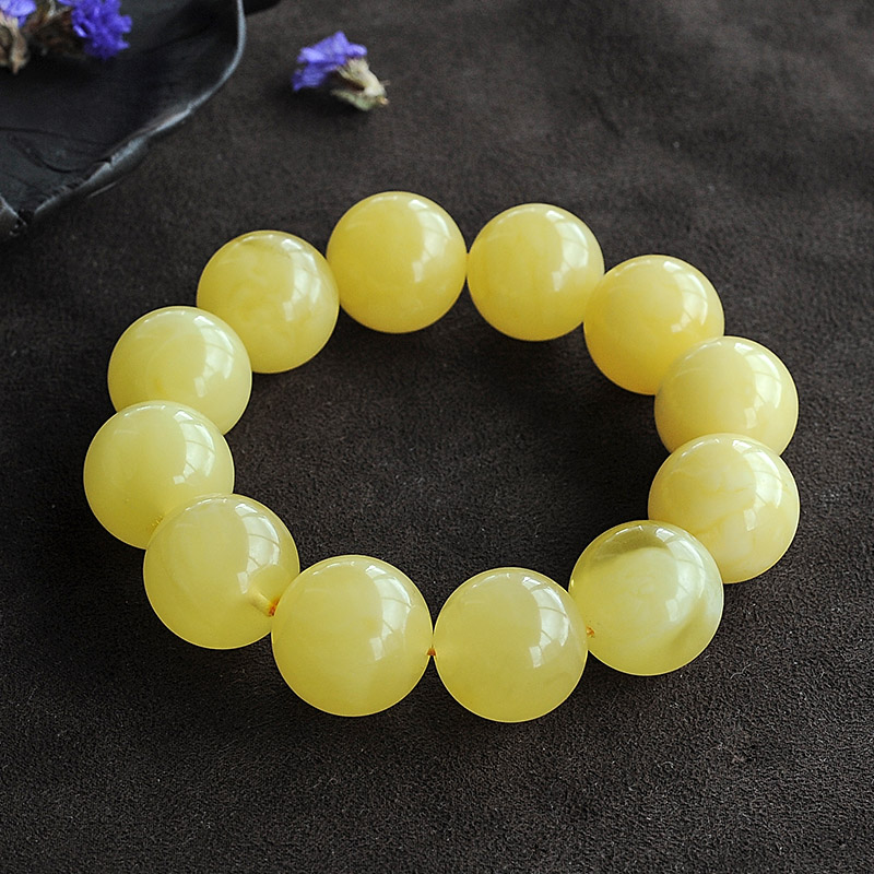 蜜蜡单圈手串-红掌柜