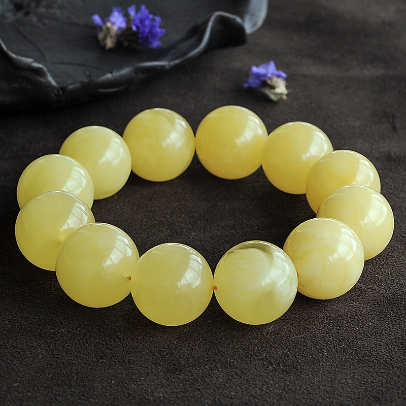 蜜蜡单圈手串-红掌柜