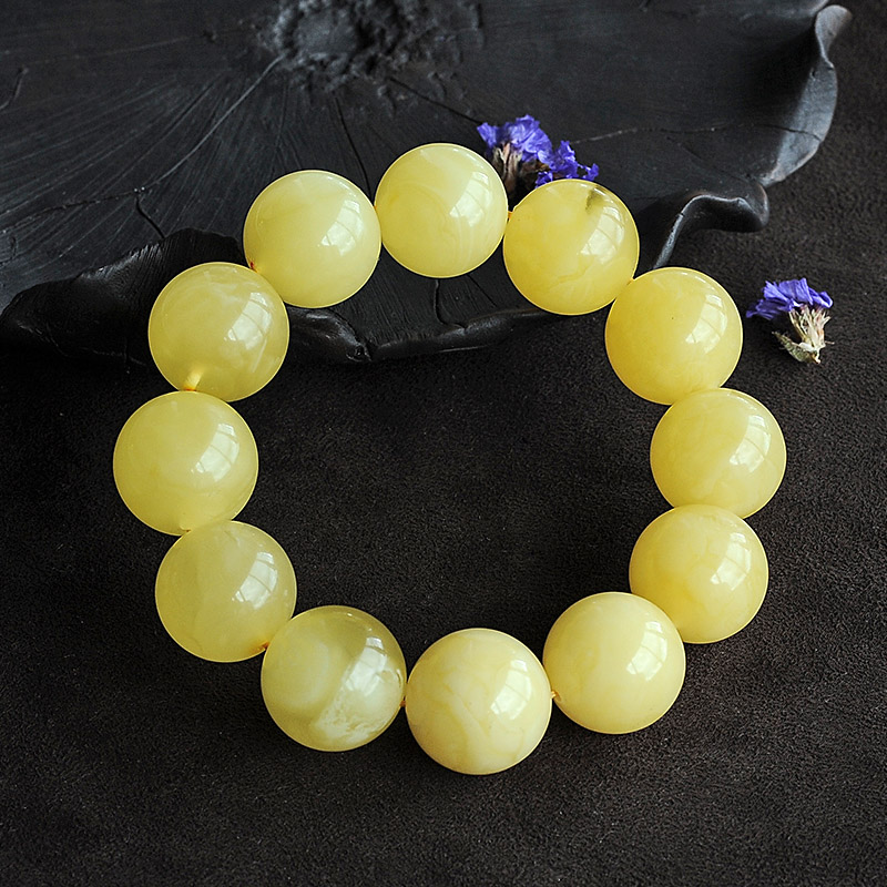 蜜蜡单圈手串-红掌柜