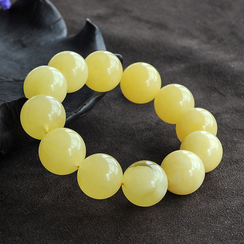 蜜蜡单圈手串-红掌柜