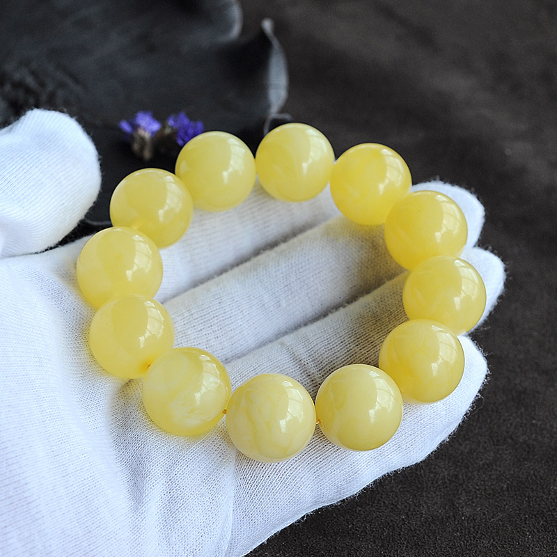 蜜蜡单圈手串-红掌柜