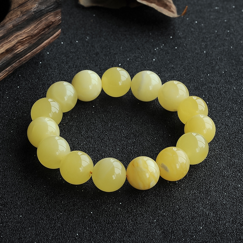 蜜蜡单圈手串-红掌柜