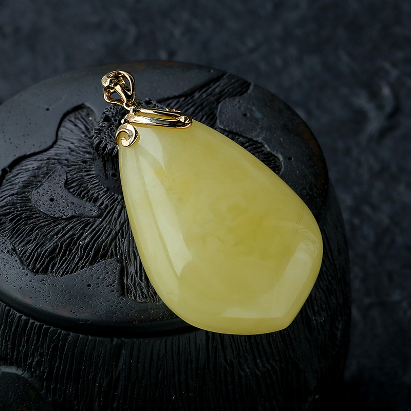 新蜜蜜蜡吊坠 - 红掌柜珠宝