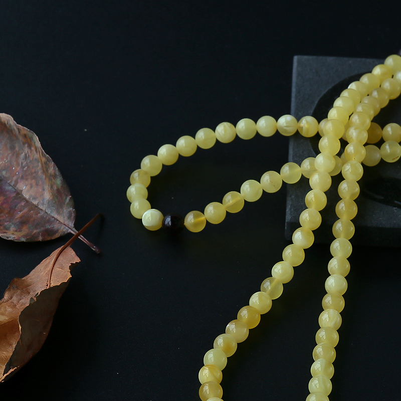 108颗蜜蜡佛珠-红掌柜