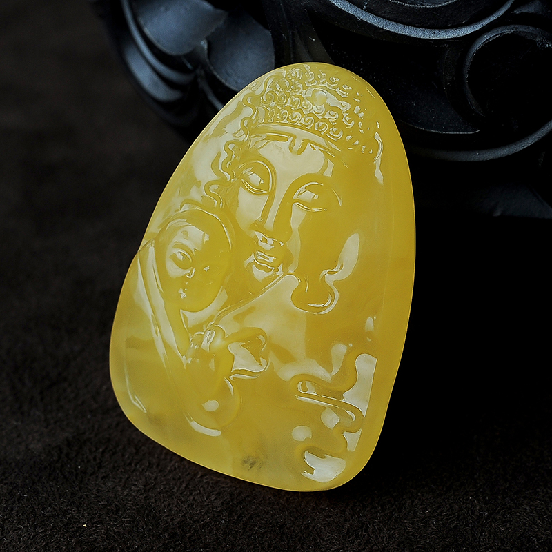 求佛蜜蜡挂件-红掌柜