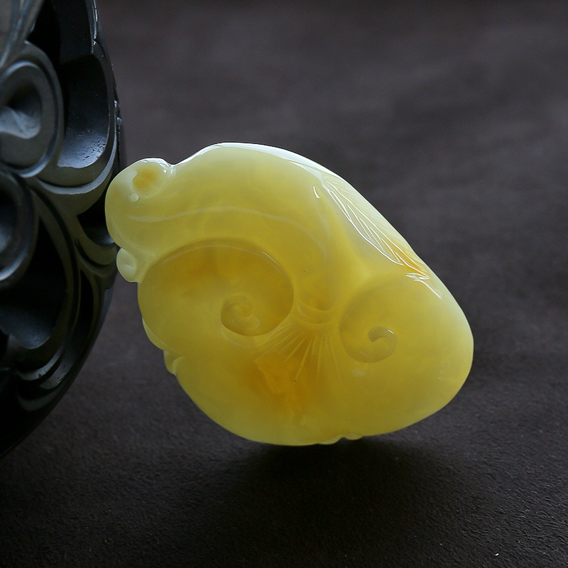 如意蜜蜡吊坠-红掌柜