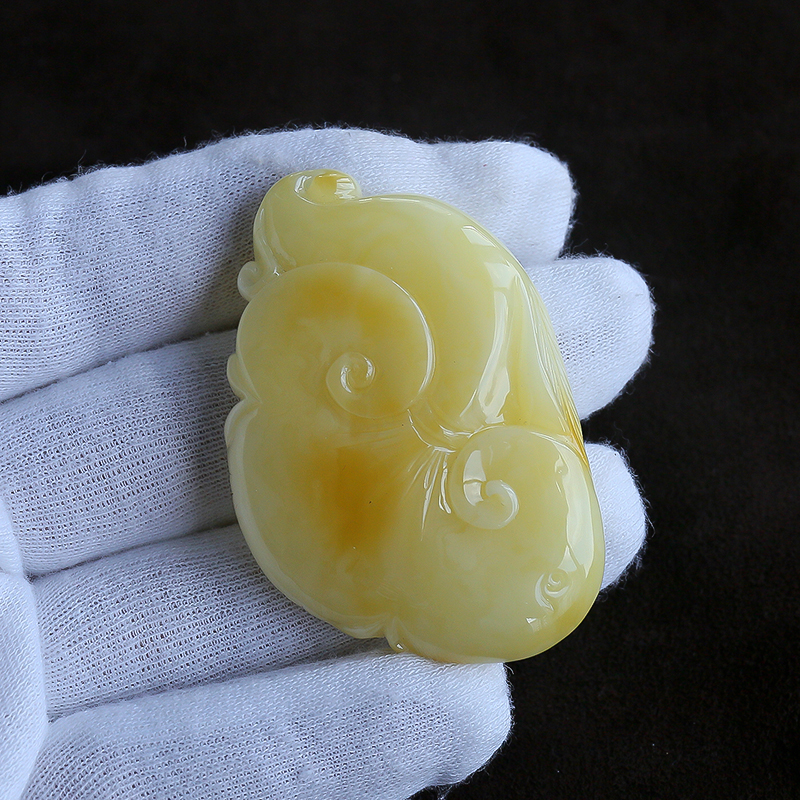 如意蜜蜡挂件-红掌柜