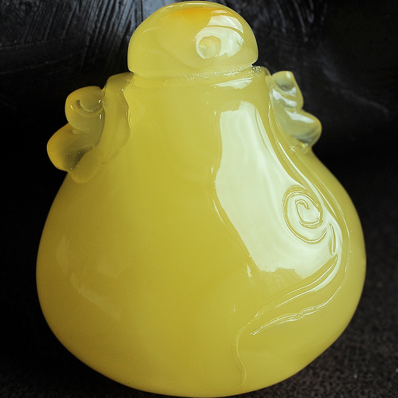 满肉满色蜜蜡挂件-红掌柜