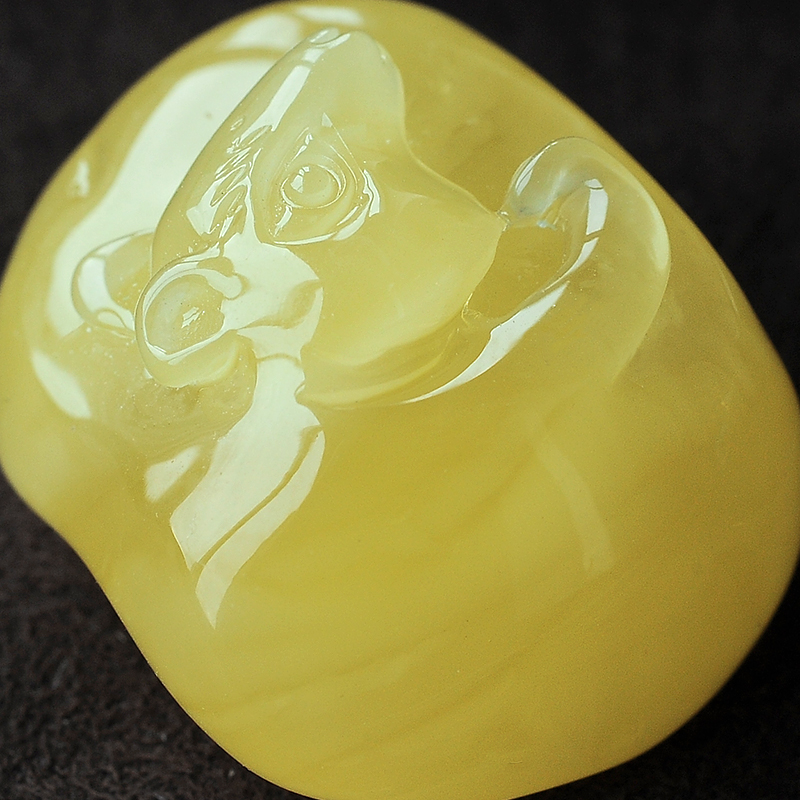 满肉满色蜜蜡吊坠-红掌柜