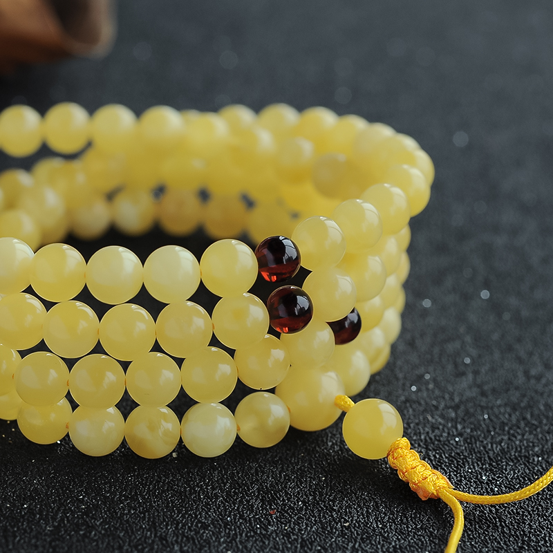 蜜蜡108佛珠-红掌柜