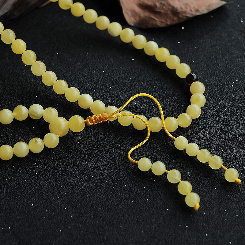 蜜蜡108佛珠-红掌柜