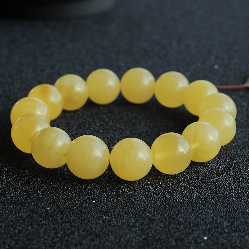 蜜蜡单圈手串-红掌柜