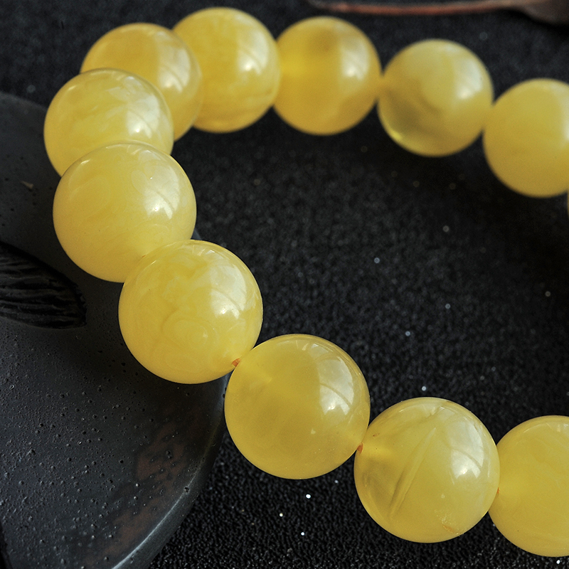 蜜蜡单圈手串-红掌柜