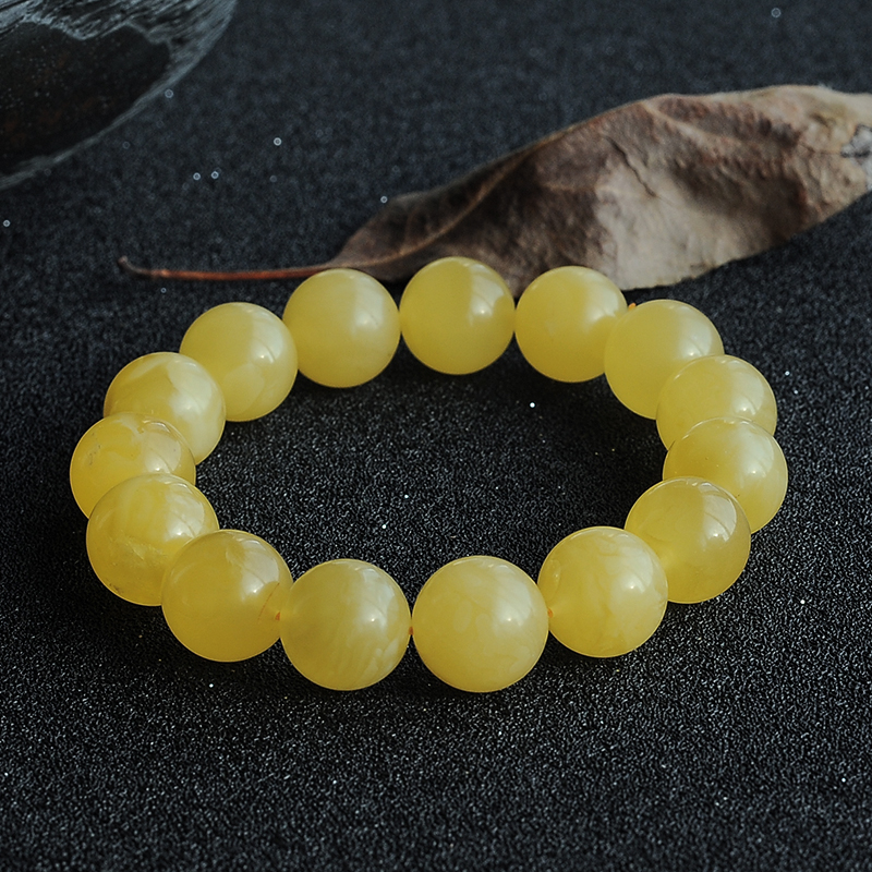 蜜蜡单圈手串-红掌柜